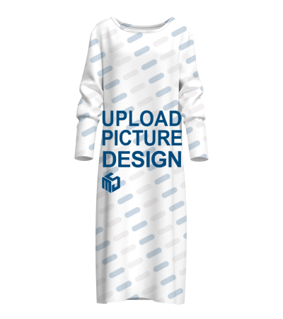 寬松圓領(lǐng)長袖睡裙-P100056 - 仿棉-200g/S