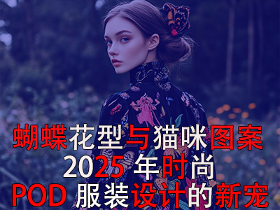 蝴蝶花型與貓咪圖案：2025年時(shí)尚POD服裝設(shè)計(jì)的新寵