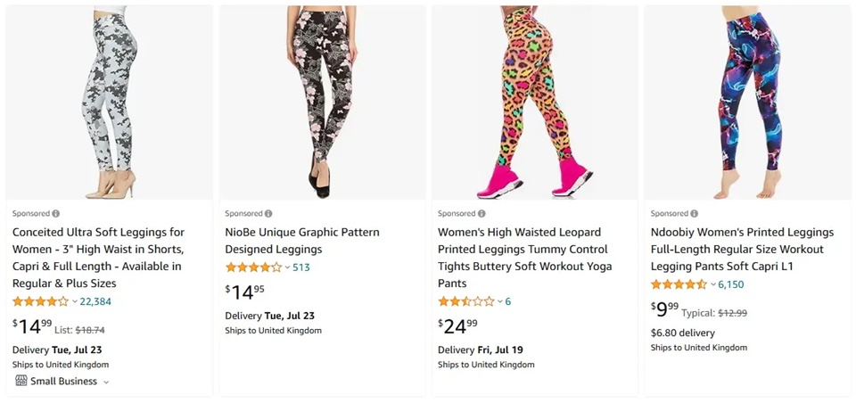 跨境選品，運(yùn)動(dòng)服品類緊身褲熱賣