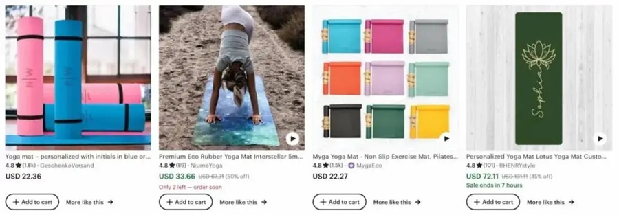 Etsy跨境平臺pod定制瑜伽墊