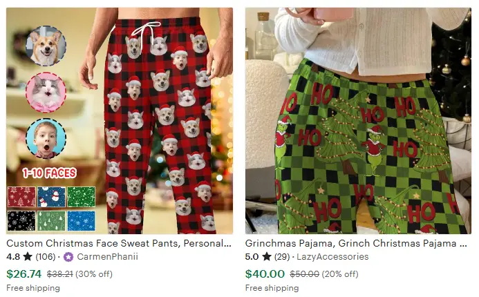 圣誕運(yùn)動褲家居褲子設(shè)計(jì)主題之幽默的圣誕雙關(guān)語