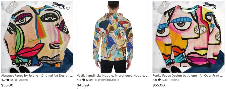 定制衛(wèi)衣全幅印花的設計元素推薦之抽象藝術