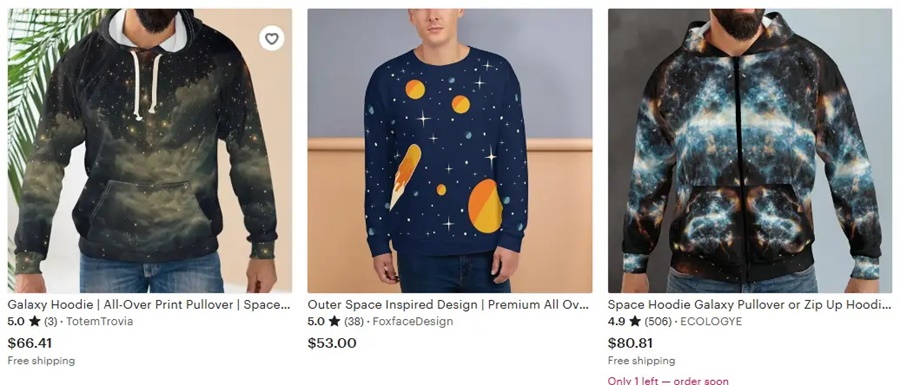 定制衛(wèi)衣全幅印花的設計元素推薦之太空奇遇