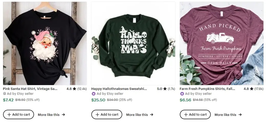 跨境選品思路，秋冬T恤設(shè)計元素推薦之特殊節(jié)日設(shè)計